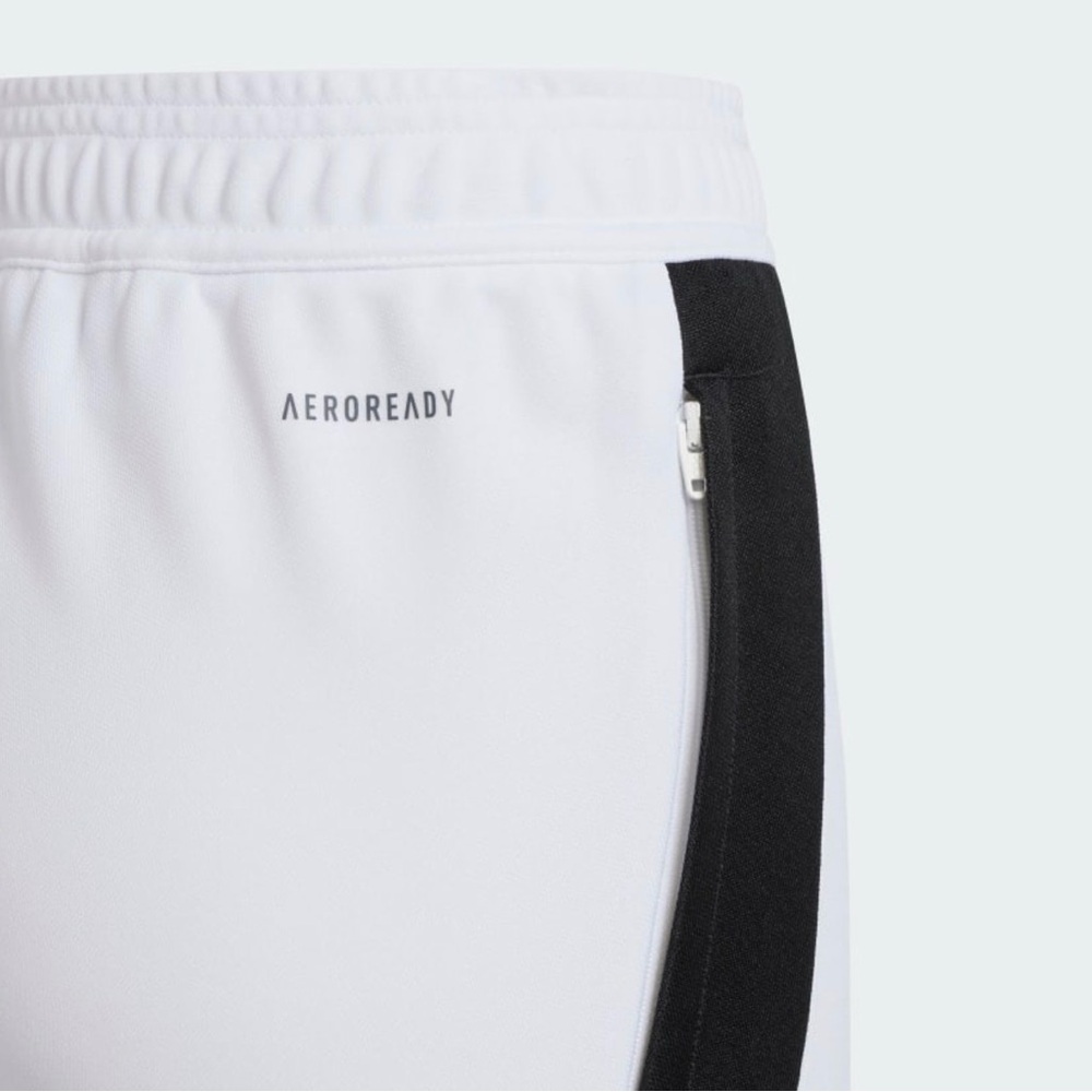 Adidas Kids White Joggers with Black Stripes - Picture 2 of 5
